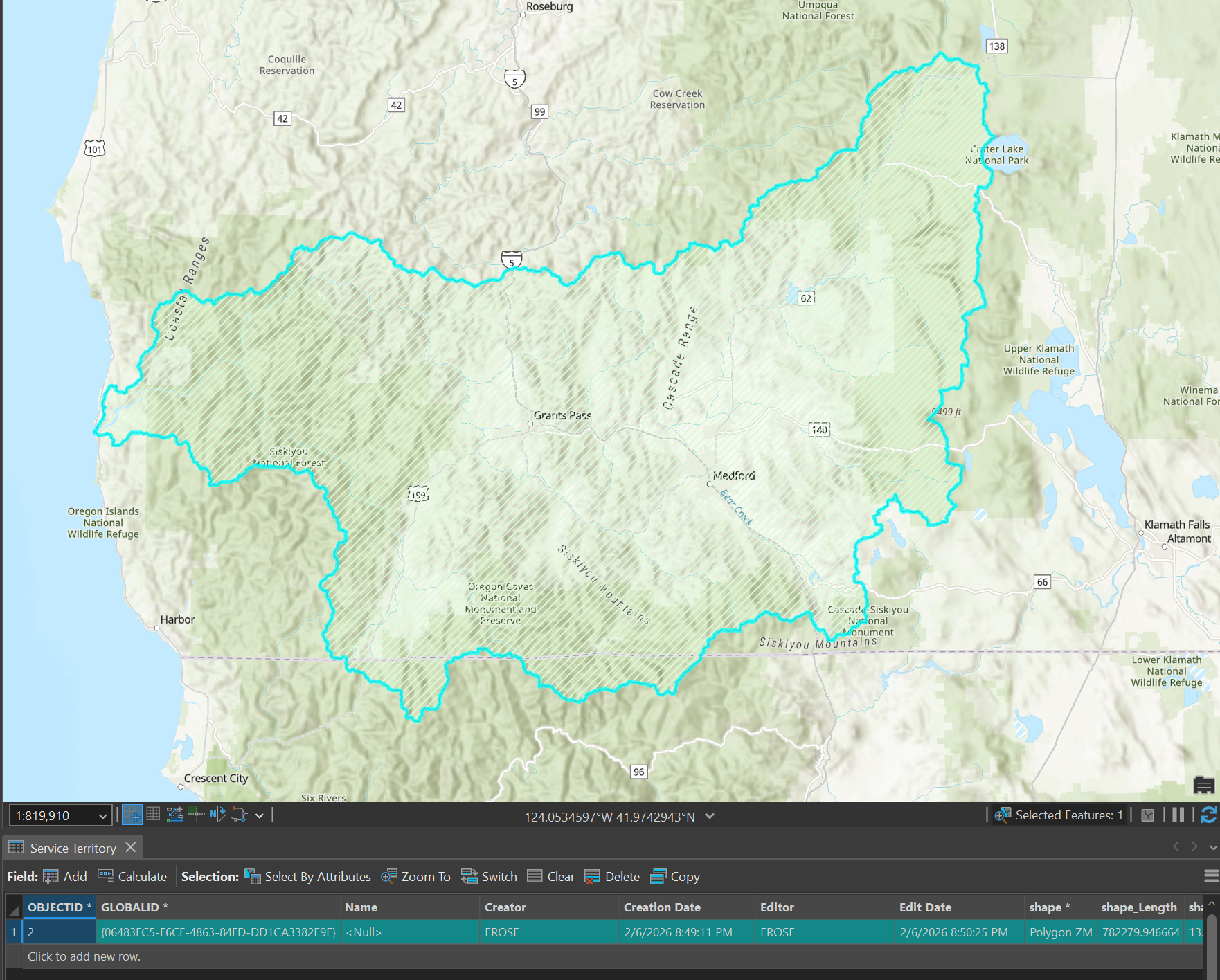 Grants Pass Service Territory